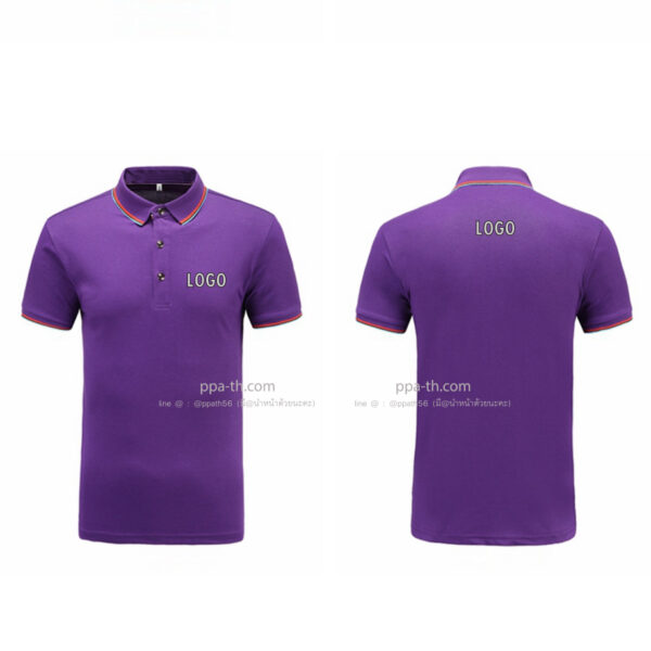 เสื้อโปโลสีม่วง#POLO สีม่วง#เสื้อโปโลสีม่วง